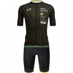 Fietskleding (Fietsshirt + Korte Koersbroek) 2022 Ronde van Frankrijk Lille-Arenberg - Groen Zwart